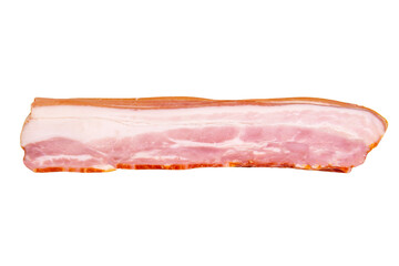 Smoked tasty breast pork sliced isolated on the white background