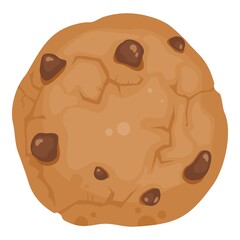 Chocolate cookie icon cartoon vector. Biscuit chip