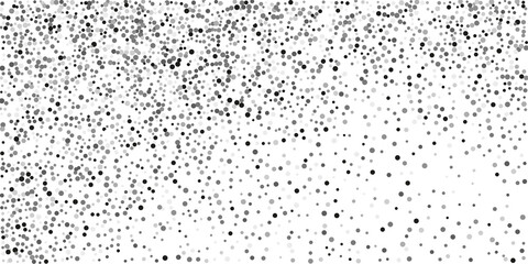  Silver glitter confetti on a white background.   Illustration of a drop of shiny particles. Decorative element. Element of design. Vector illustration, EPS 10.