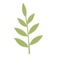 Floral plant branch icon cartoon vector. Spring nature flower