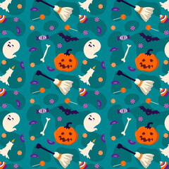 Abstract halloween pattern design background. Vector.