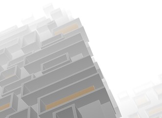 modern architecture building 3d illustration