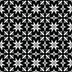 Seamless vector pattern in geometric ornamental style. Black and white pattern.