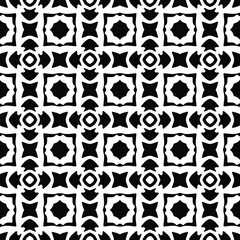 
Seamless vector pattern in geometric ornamental style. Black and white pattern.