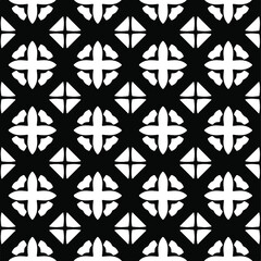 
Seamless vector pattern in geometric ornamental style. Black and white pattern.