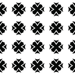 
Seamless vector pattern in geometric ornamental style. Black and white pattern.