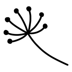 Berry plant icon outline hand drawn vector. Fruit tree food