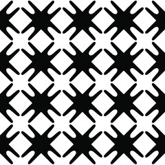 eamless vector pattern in geometric ornamental style. Black and white pattern.