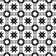  Vector pattern with symmetrical elements . Repeating geometric tiles from striped elements. black patterns.