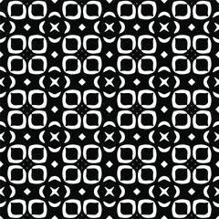 floral seamless pattern background.Geometric ornament for wallpapers and backgrounds. Black and white pattern.