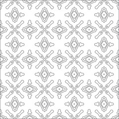 Vector pattern with symmetrical elements . Repeating geometric tiles from striped elements. black patterns.