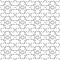 Vector pattern with symmetrical elements . Repeating geometric tiles from striped elements. black patterns.