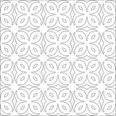 Vector pattern with symmetrical elements . Repeating geometric tiles from striped elements. black patterns.