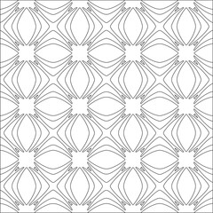 Vector pattern with symmetrical elements . Repeating geometric tiles from striped elements. black patterns.