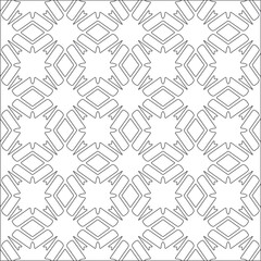 Vector pattern with symmetrical elements . Repeating geometric tiles from striped elements. black patterns.