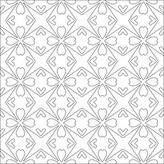 Vector pattern with symmetrical elements . Repeating geometric tiles from striped elements. black patterns.