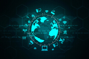 Digital Abstract technology background,2d illustration
