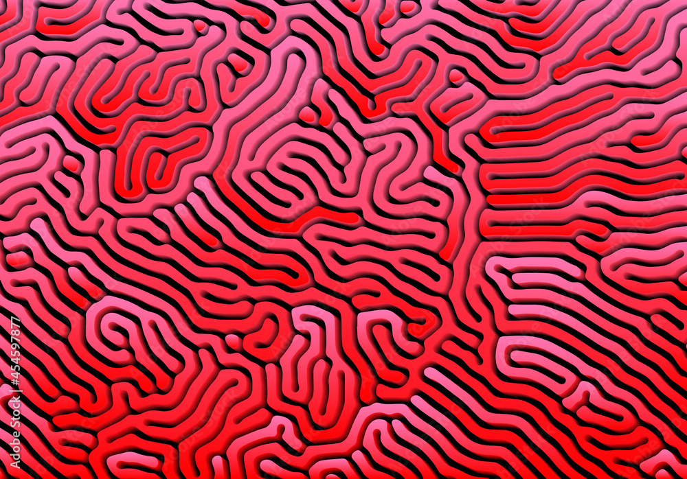 Aufkleber Abstract background with optical illusion generative pattern and vibrant fluid psychedelic colors
