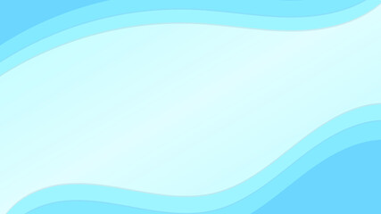 Blue gradient abstract paper cut background wavy shape papercut. can use for poster, banner, flyer, pamphlet, leaflet, brochure, catalog, web, site, website, presentation, book cover backgrounds