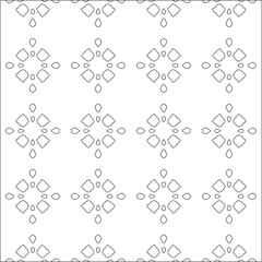 Vector pattern with symmetrical elements . Repeating geometric tiles from striped elements. black patterns.