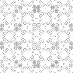 Vector pattern with symmetrical elements . Repeating geometric tiles from striped elements. black patterns.