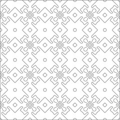 Vector pattern with symmetrical elements . Repeating geometric tiles from striped elements. black patterns.