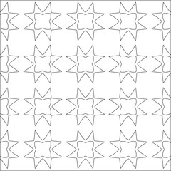 Vector pattern with symmetrical elements . Repeating geometric tiles from striped elements. black patterns.