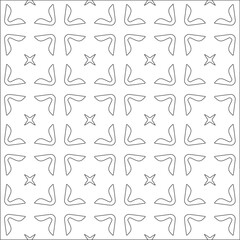 Vector pattern with symmetrical elements . Repeating geometric tiles from striped elements. black patterns.