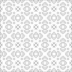Vector pattern with symmetrical elements . Repeating geometric tiles from striped elements. black patterns.