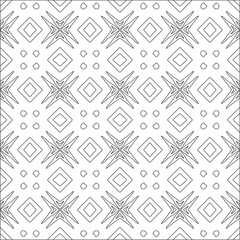 Vector pattern with symmetrical elements . Repeating geometric tiles from striped elements. black patterns.