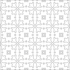 Vector pattern with symmetrical elements . Repeating geometric tiles from striped elements. black patterns.