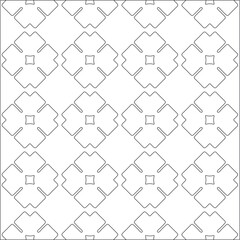 Vector pattern with symmetrical elements . Repeating geometric tiles from striped elements. black patterns.