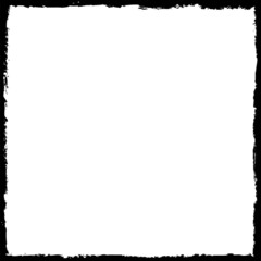 brush painted ink stamp frame with white place for your design element	