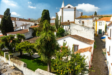 Fototapeta na wymiar Beautiful medieval village of Obidos in the centre of Portugal