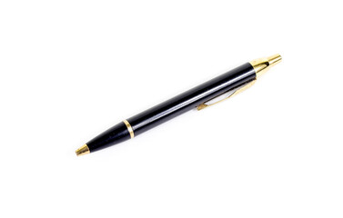 Naklejka premium old luxury pen black white background isolated