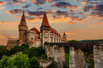 Fototapeta premium The Hunedoara Castle in Romania