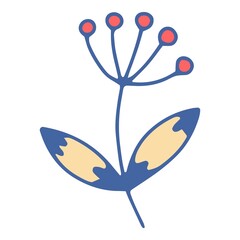 Berry plant icon outline hand drawn vector. Fruit tree food