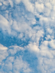 blue sky with white clear cloud closeup