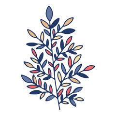 Doodle leaf icon outline hand drawn vector. Nature fall autumn