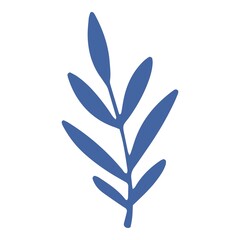 Botanical plant icon cartoon vector. Wild flower branch