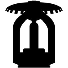 Fire sprinkler system, sprinkler head active fire protection for active fire protection and fastening, installation hanging from the ceiling