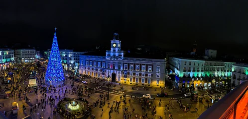Foto op Canvas Puerta del Sol en Navidad - Madrid © francesco