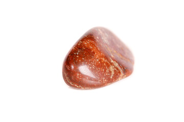 Macro mineral stone jasper on a white background
