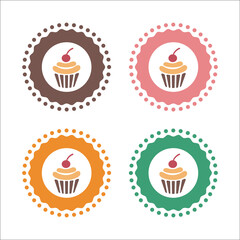 cake and bakery logo vector image