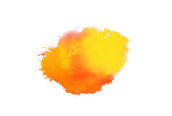 オレンジの水彩イラスト　グラデーション背景素材　ブラシマーカー