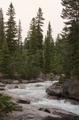 Maligne Canyon on a Smoky Day