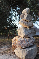 Fototapeta na wymiar stones in the garden