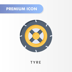 tyre icon for your website design, logo, app, UI. Vector graphics illustration and editable stroke. tyre icon flat design.