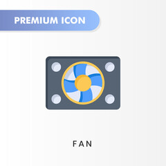 fan icon for your website design, logo, app, UI. Vector graphics illustration and editable stroke. fan icon flat design.