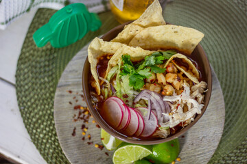 Pozole, Mexican food
Pozole Independencia de Mexico